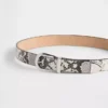 Leather Snake Print Belt