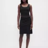 Linen-Blend Bias-Cut Skirt