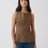 Linen-Blend Boatneck Top