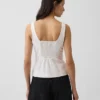 Linen-Blend Corset Vest Top