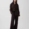 Linen-Blend Easy Wide-Leg Pants