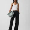 Linen-Blend Easy Wide-Leg Pants