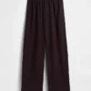 Linen-Blend Easy Wide-Leg Pants