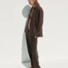Linen-Blend Easy Wide-Leg Pants