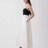 Linen-Blend Empire Waist Maxi Dress