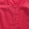 Linen-Blend Hook-Front Crop Shell Top