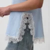 Linen-Blend Lace-Trim Cami