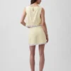 Linen-Blend Lace-Trim Mini Skort