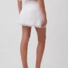 Linen-Blend Lace-Trim Mini Skort