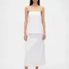Linen-Blend Maxi Skirt