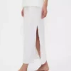 Linen-Blend Maxi Skirt