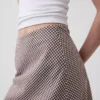 Linen-Blend Maxi Slip Skirt