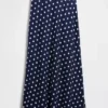 Linen-Blend Maxi Slip Skirt