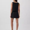 Linen-Blend Mini Skort