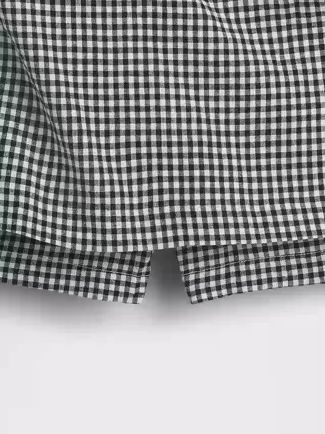 Linen-Blend Mini Skort