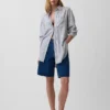 Linen-Blend Oversized Tunic Shirt