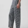Linen-Blend Relaxed Straight Ankle Pants