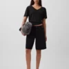 Linen-Blend Relaxed V-Neck T-Shirt