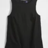 Linen-Blend Shell Tank Top
