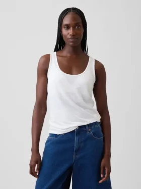 Linen-Blend Tank Top