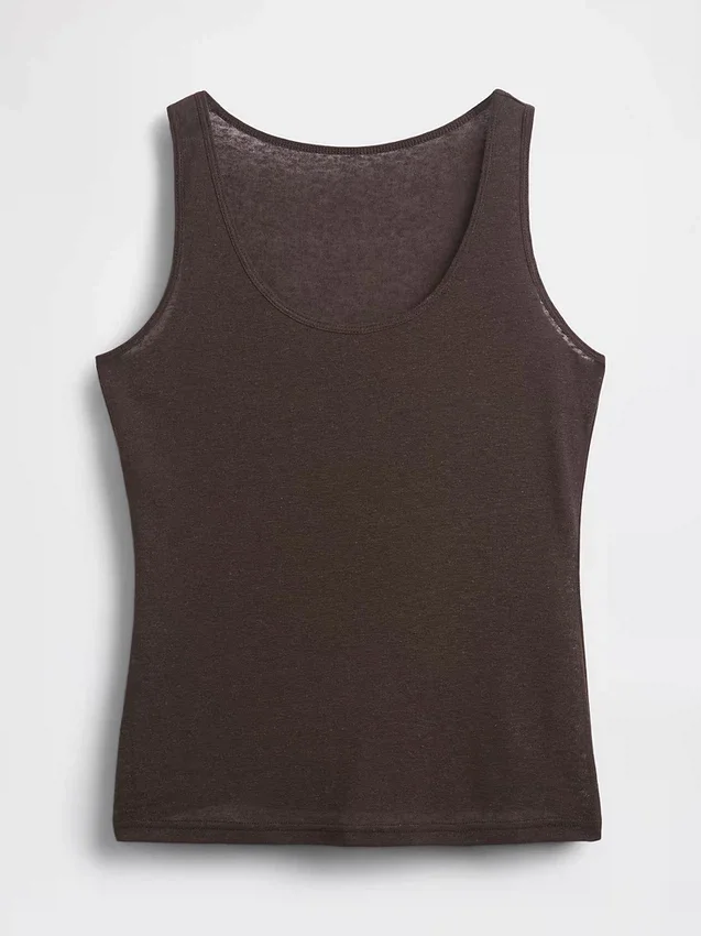 Linen-Blend Tank Top