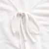 Linen-Blend Tie-Front Cardigan