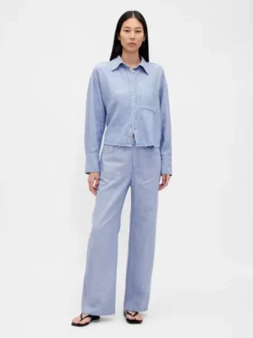 Linen-Cotton Oversized Shirt