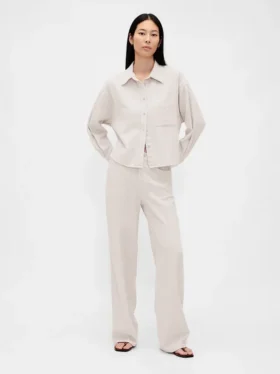 Linen-Cotton Oversized Shirt