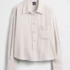 Linen-Cotton Oversized Shirt
