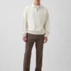 Linen-Cotton Relaxed Straight Pants
