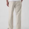 Linen-Cotton Relaxed Taper Easy Pants