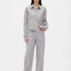 Linen-Cotton Wide-Leg Pants