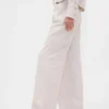 Linen-Cotton Wide-Leg Pants
