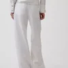 Linen-Cotton Wide-Leg Pants
