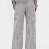 Linen-Cotton Wide-Leg Pants