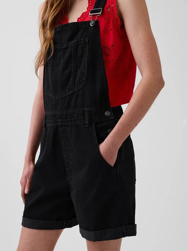 Loose Denim Shortalls