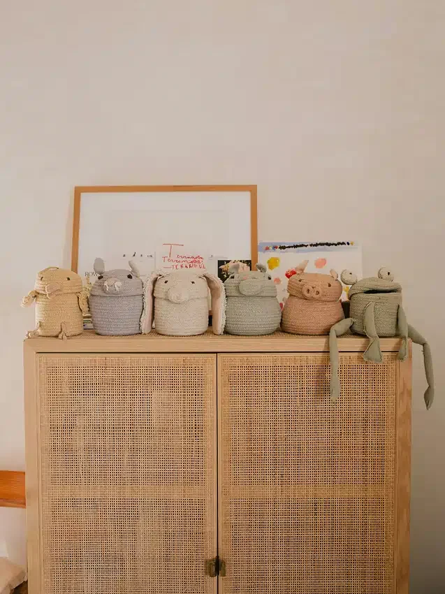 Lorena Canals Set of 2 Mini Baskets Fred and Henry
