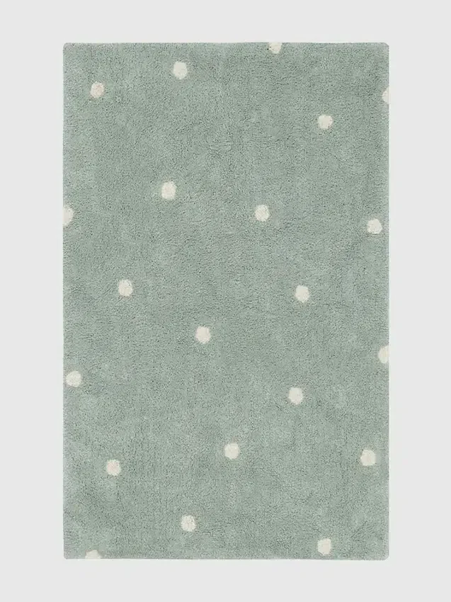 Lorena Canals Washable Rug Mini Dot Blue Sage
