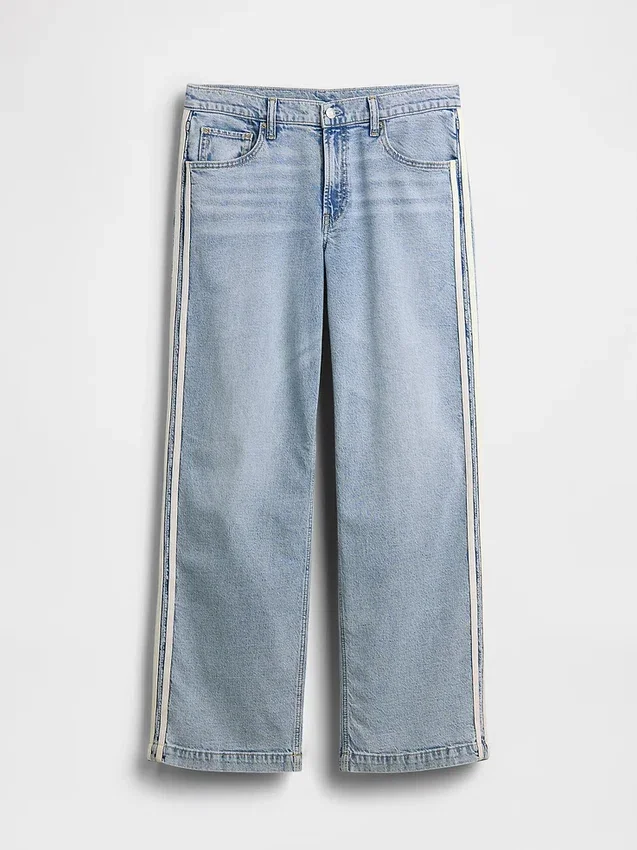 Low Rise '90S Loose Side Stripe Jeans