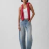Low Rise Barrel Jeans