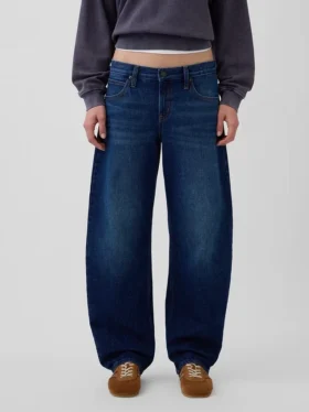 Low Rise Barrel Jeans