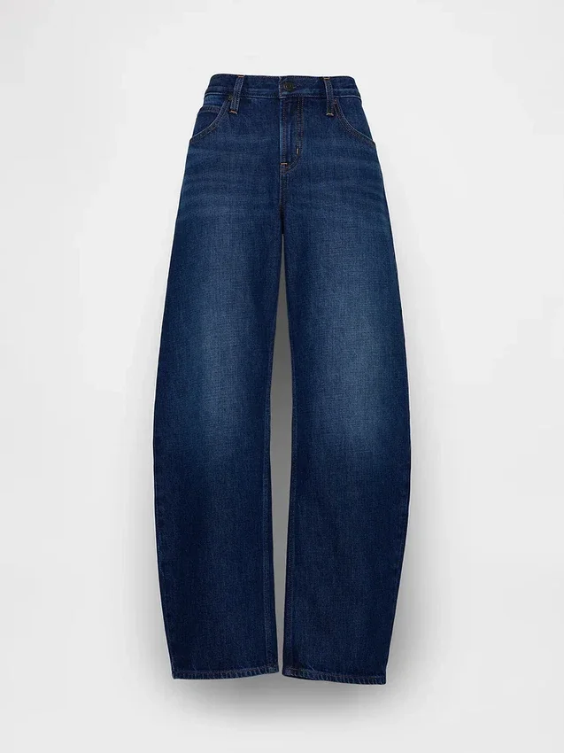 Low Rise Barrel Jeans