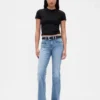 Low Rise Braided Pocket Long & Lean Jeans