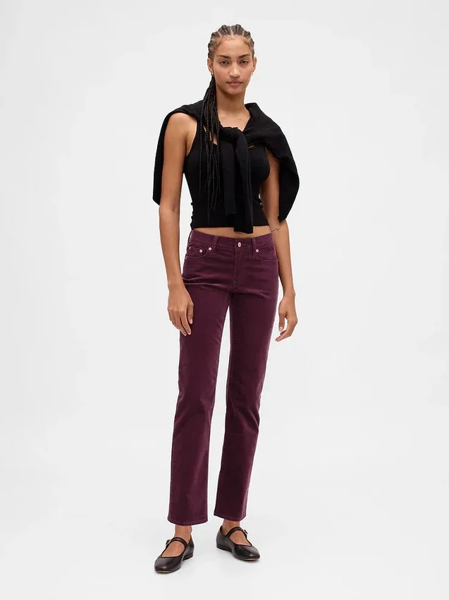 Low Rise Corduroy '90S Slim Straight Pants