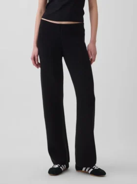 Low Rise Cotton-Blend Boot Sweater Pants