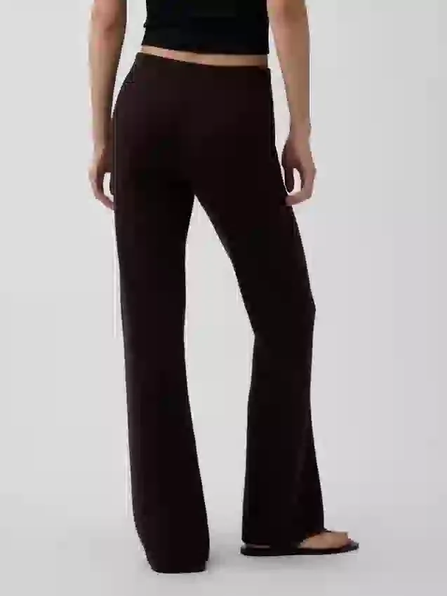 Low Rise Cotton-Blend Boot Sweater Pants