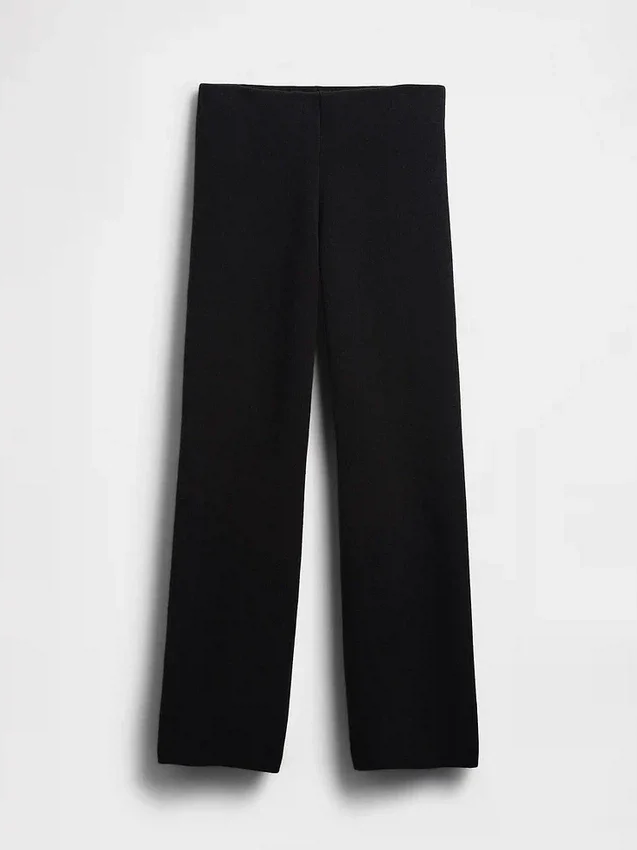 Low Rise Cotton-Blend Boot Sweater Pants
