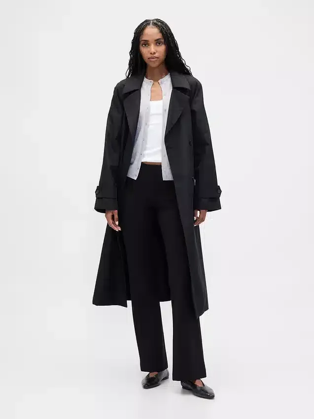 Low Rise Double Knit Flare Pants