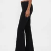 Low Rise Double Knit Flare Pants