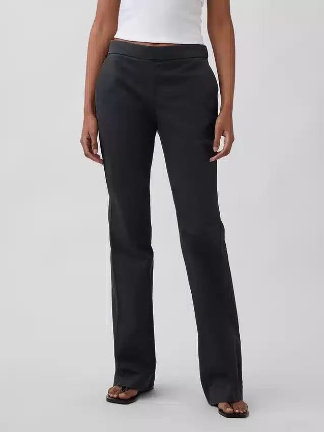 Low Rise Fitted Flare Khakis
